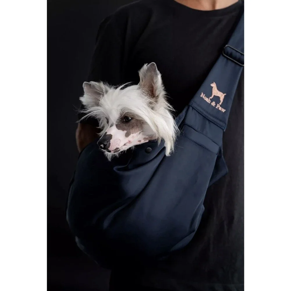 Noah & Paw Dog Sling Tote Carrier Adjustable Strap Polyester Foam Small Dogs S/M